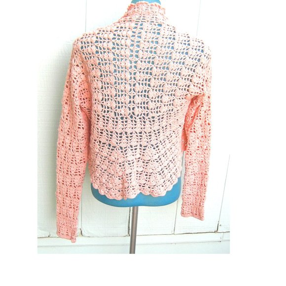 Apricot crochet shrug jacket handmade